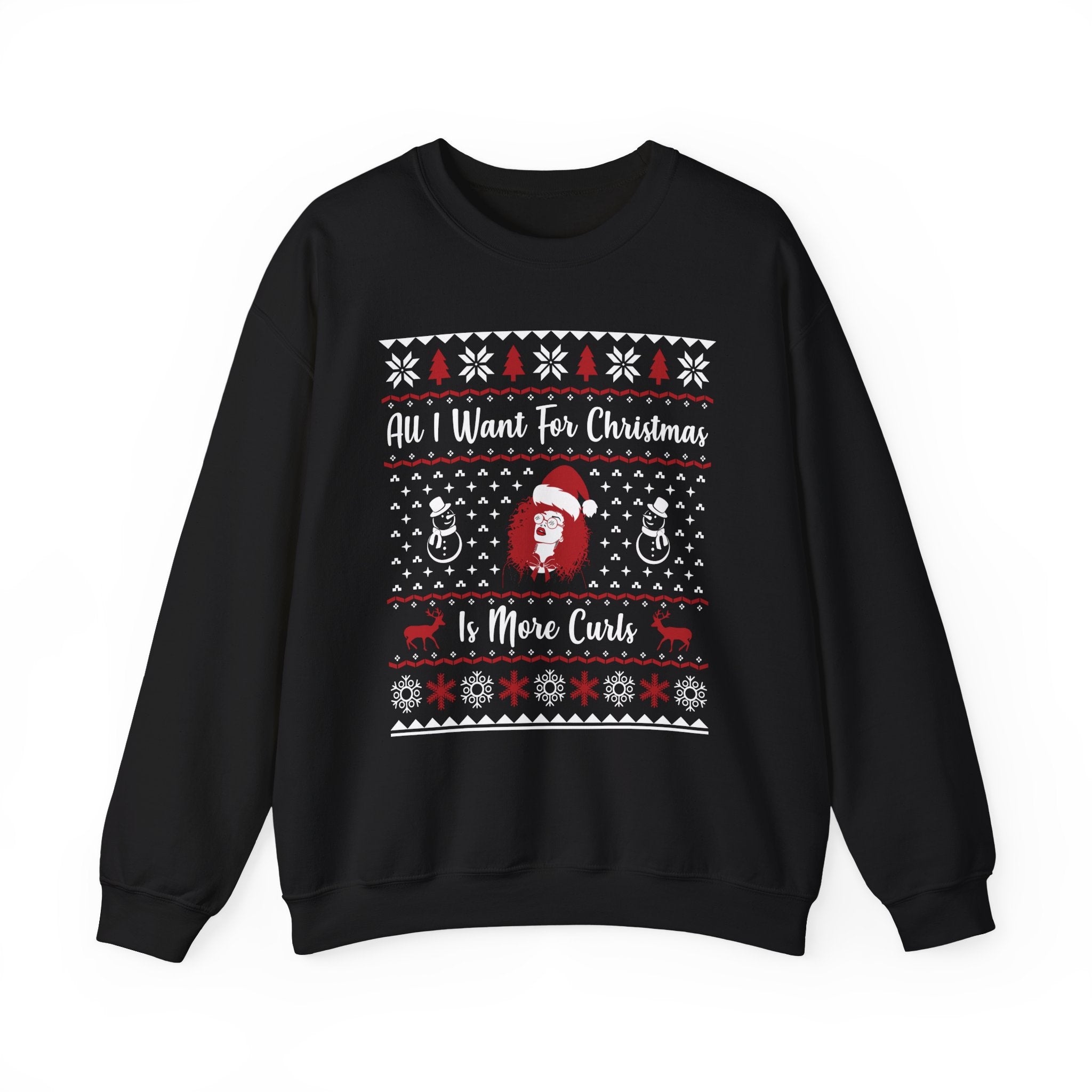 Curly Red Christmas Sweatshirt