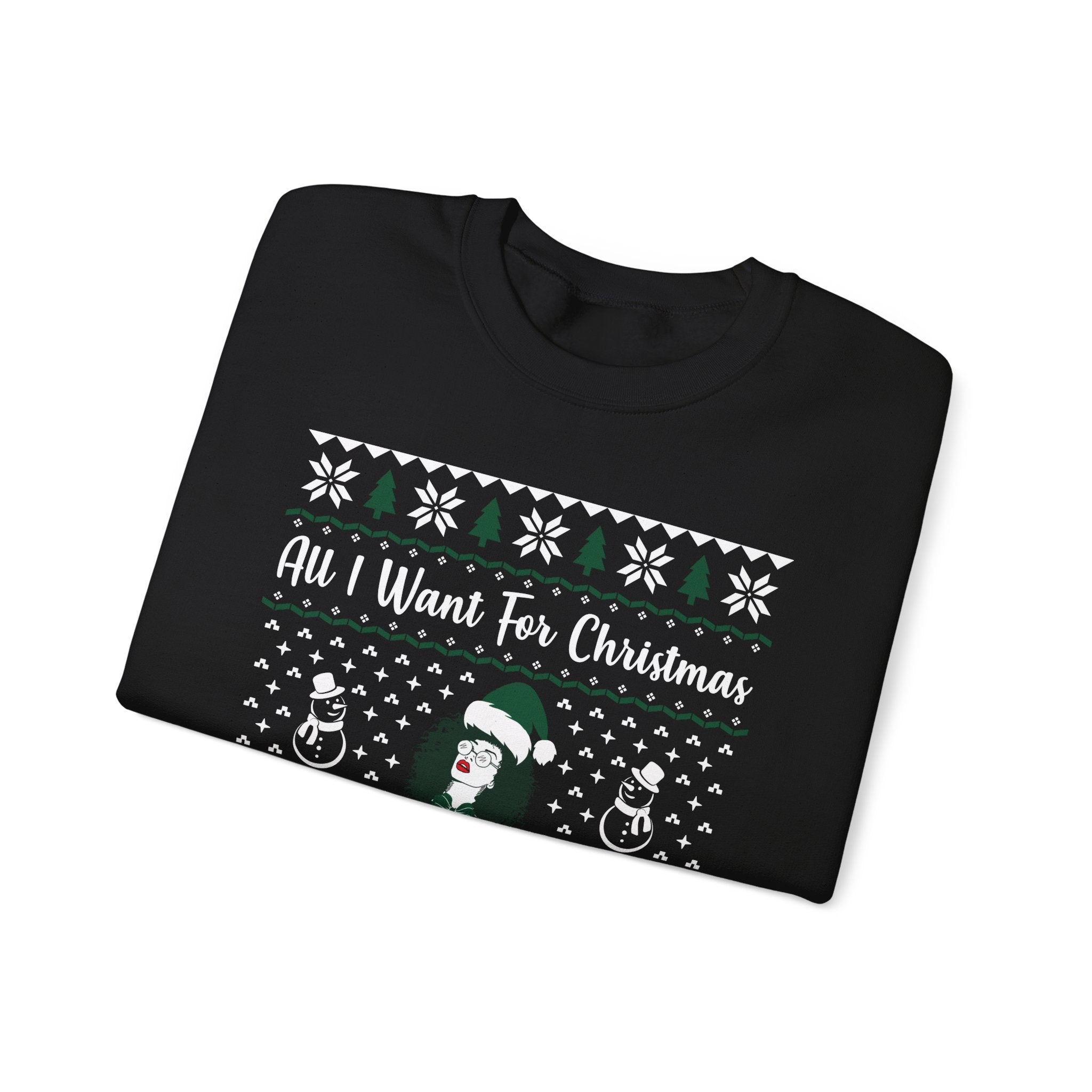 Curly Green Christmas Sweatshirt